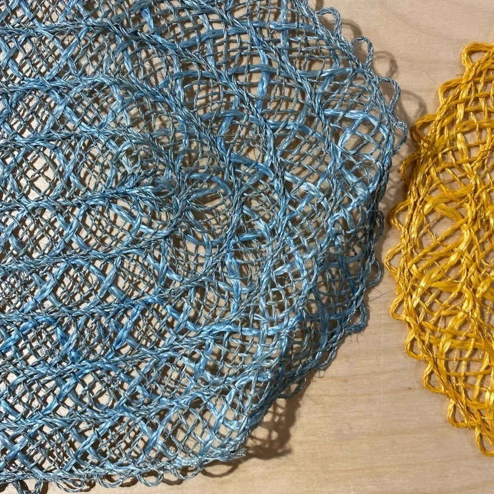 Blue and Yellow Woven Placemats Set of 4 (NE)